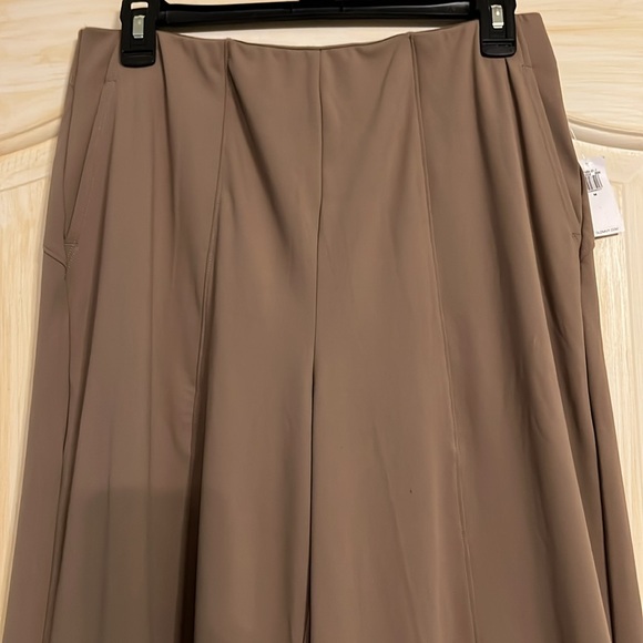 Old Navy PowerSoft Wide Leg Pants Women’s M Tan High Rise Pull On Stretch NEW - Picture 5 of 11